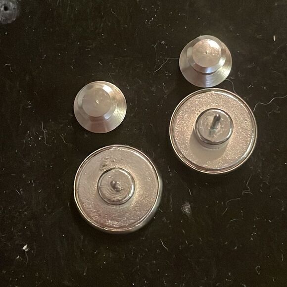 2/3” x 2/3” Perfect Fit Button round silver tone snap pant extender - Picture 9 of 13